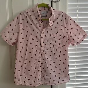 Goodfellow Pink Coconuts Short Sleeve Shirt - XL